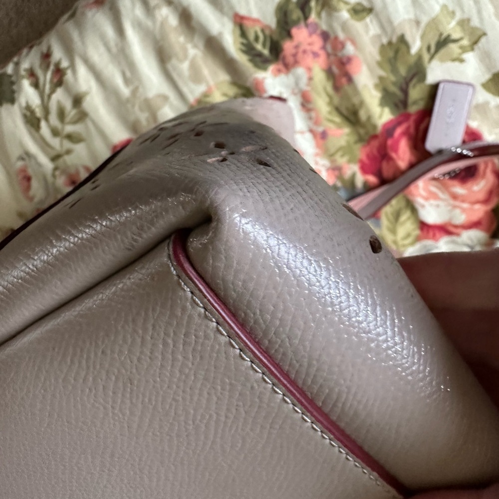 Coach Brown Laser-Cut Tote Bag - Picture 9 of 12